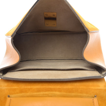 Chloe Suede Smooth Calfskin Drew Shoulder Bag Dark Ochre 5 of 13