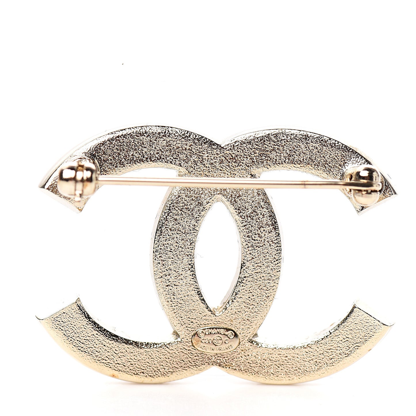 Crystal Palais Garnier CC Brooch Gold