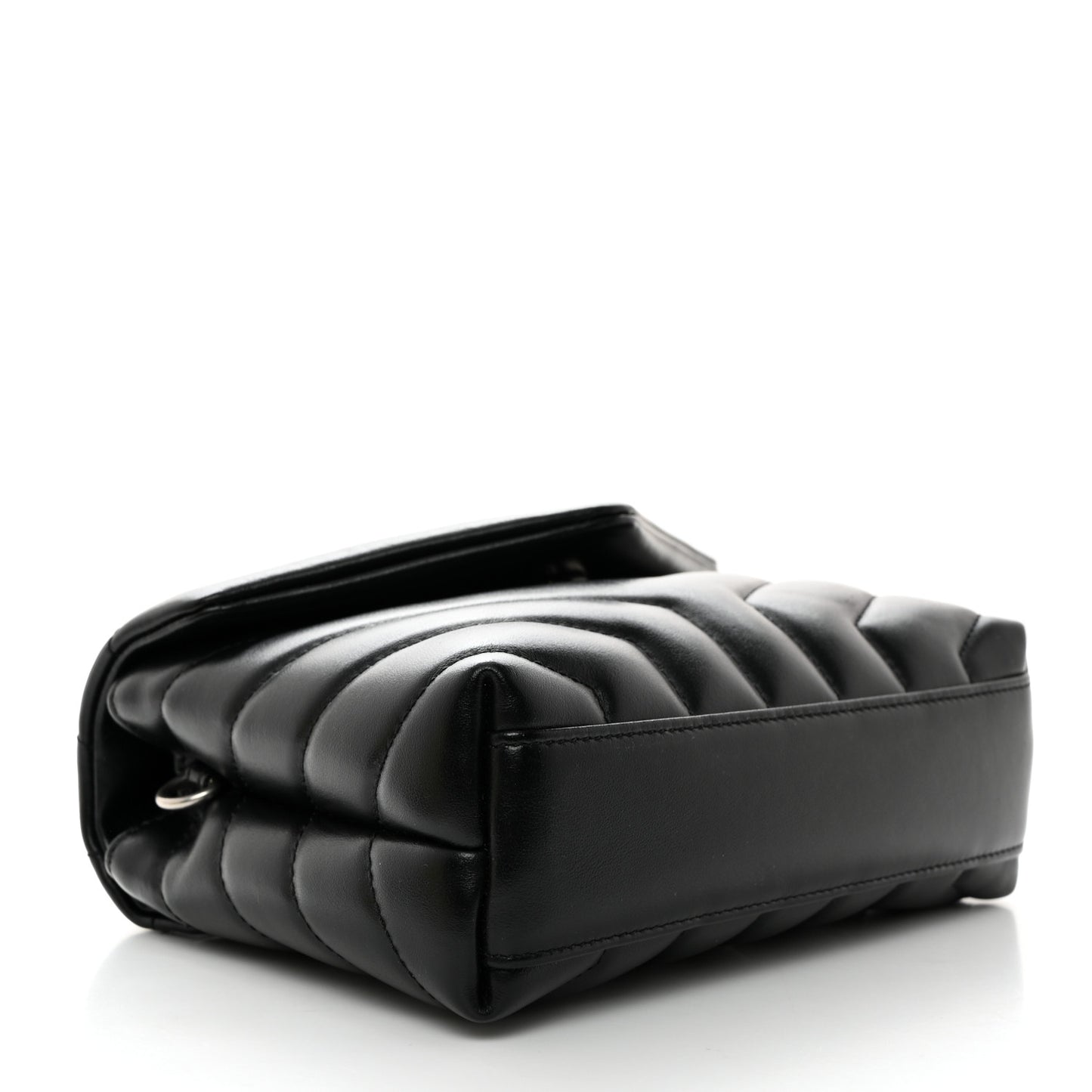 Calfskin Y Quilted Monogram Toy Loulou Crossbody Bag Black