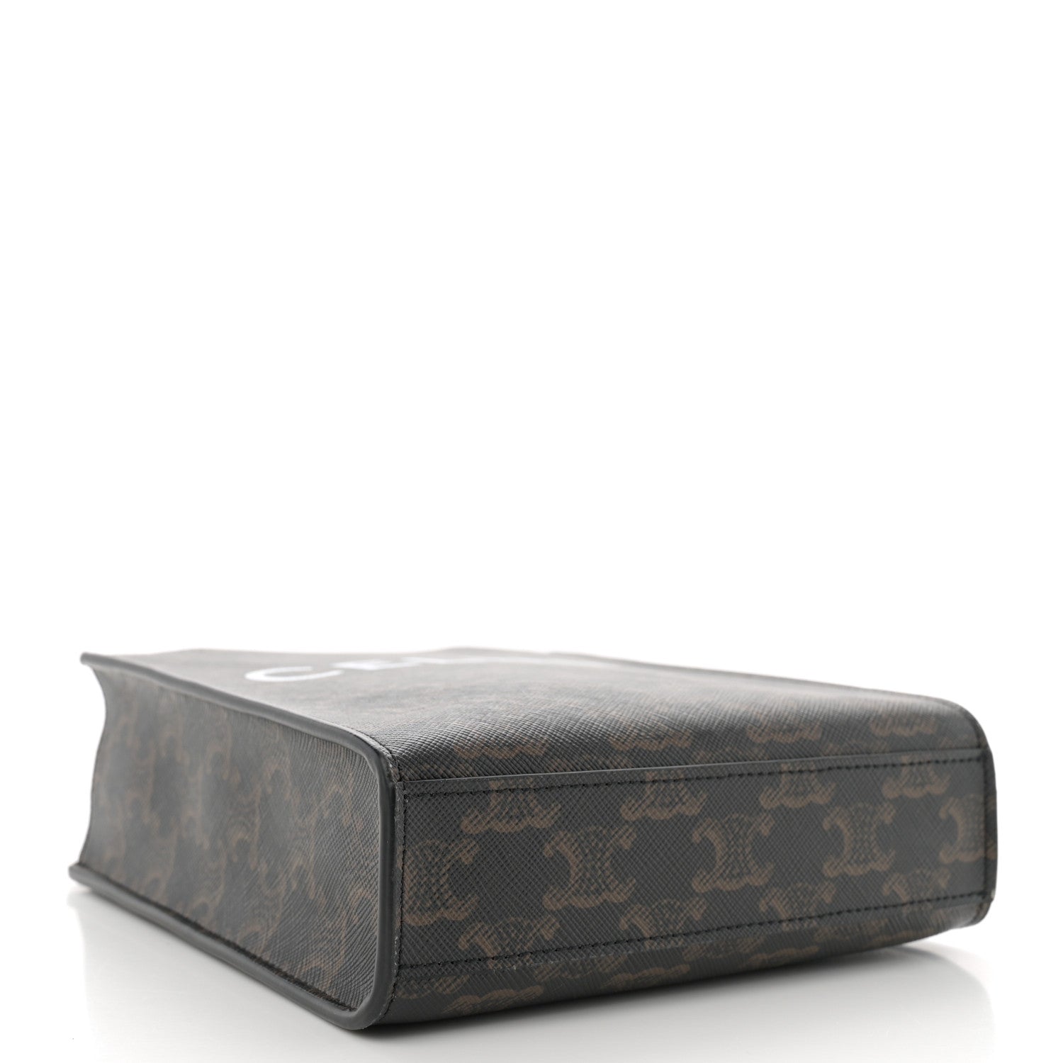 Celine Triomphe Canvas Calfskin Mini Vertical Cabas Tan 4 of 11