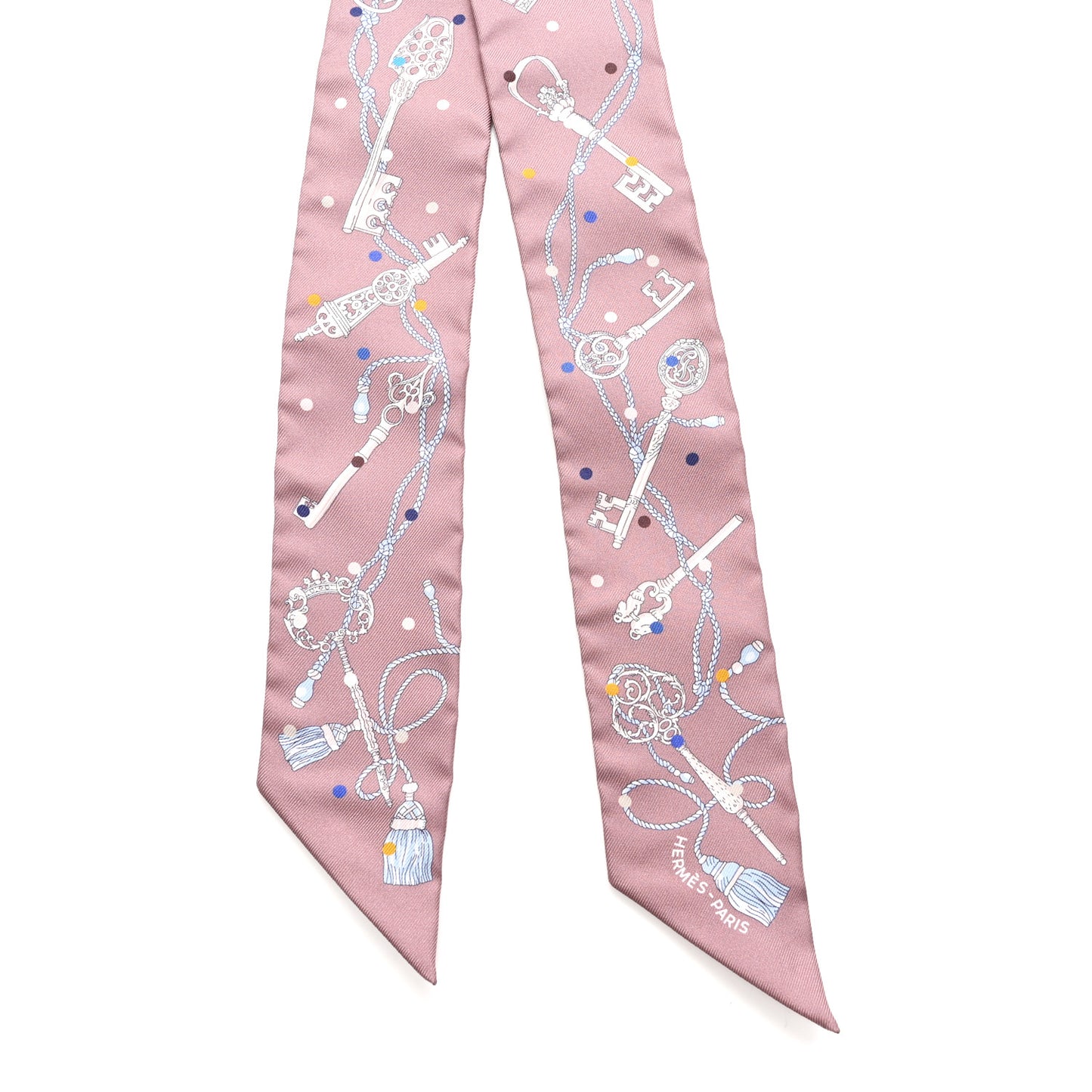 Silk Les Cles A Pois Twilly Marron Glace Gris