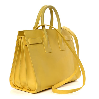 Saint Laurent Calfskin Small Sac De Jour Bag Yellow 2 of 19