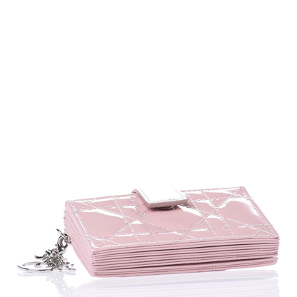 Christian Dior Patent Cannage Lady Dior 5-Gusset Card Holder Rose Clair 3 of 8