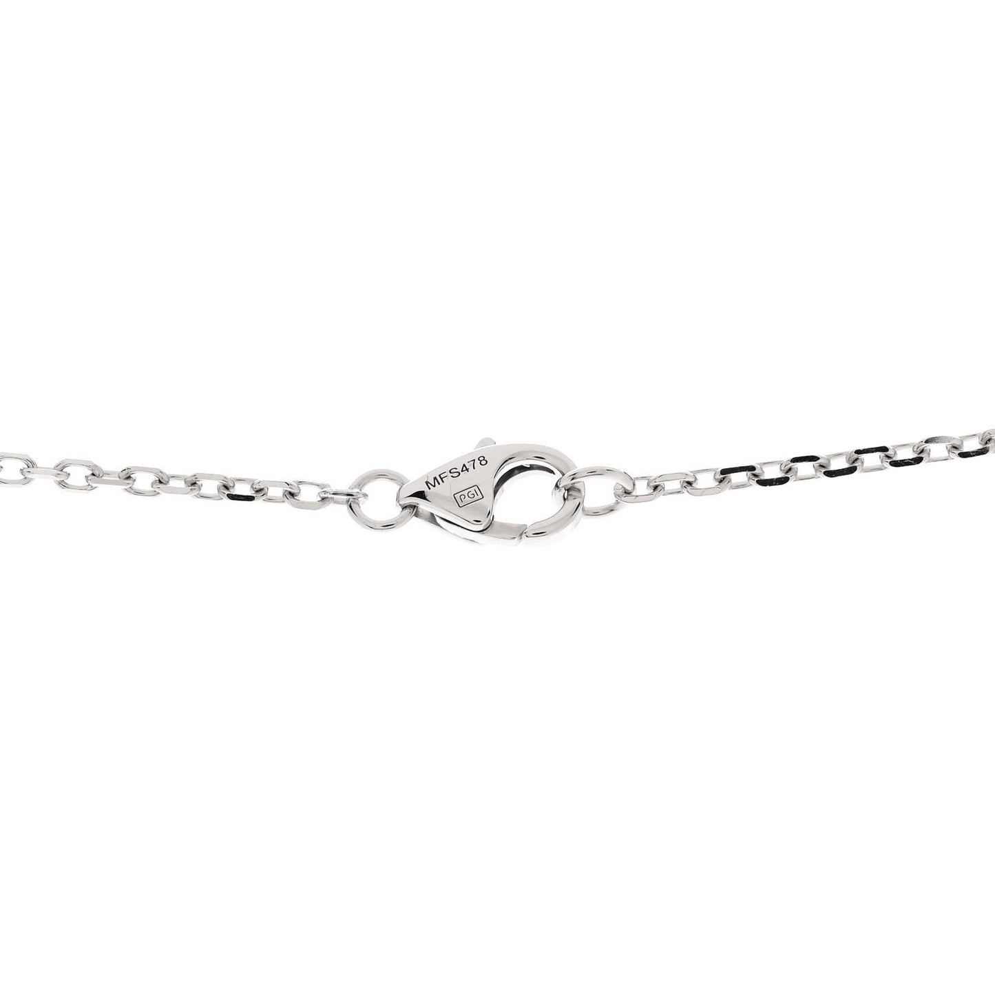 18K White Gold Diamond Interlocking LOVE Paved Necklace