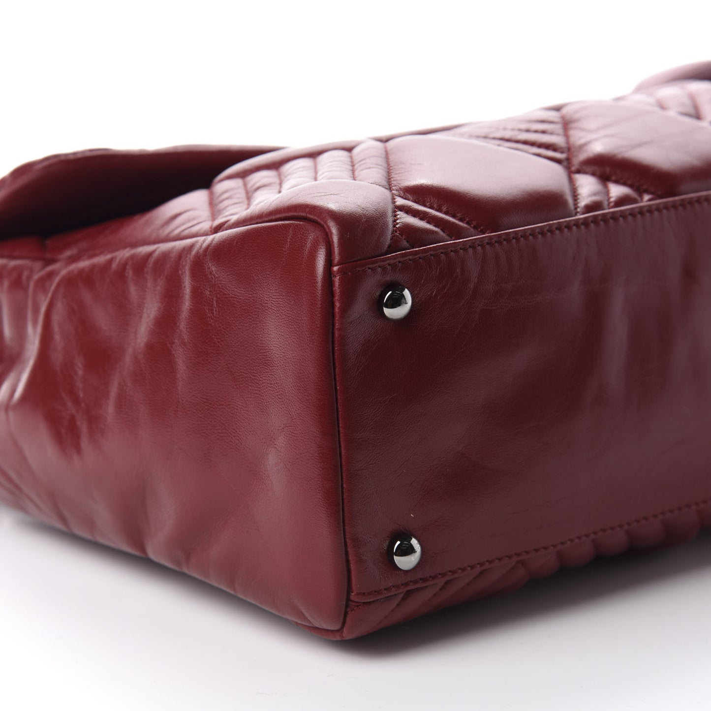 Lambskin In and Out Maxi Flap Red