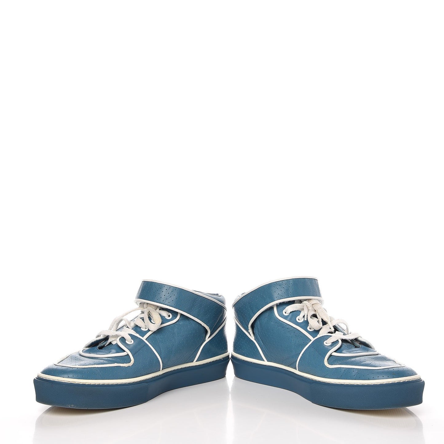 Calfskin Perforated Acapulco Sneakers 8 Blue