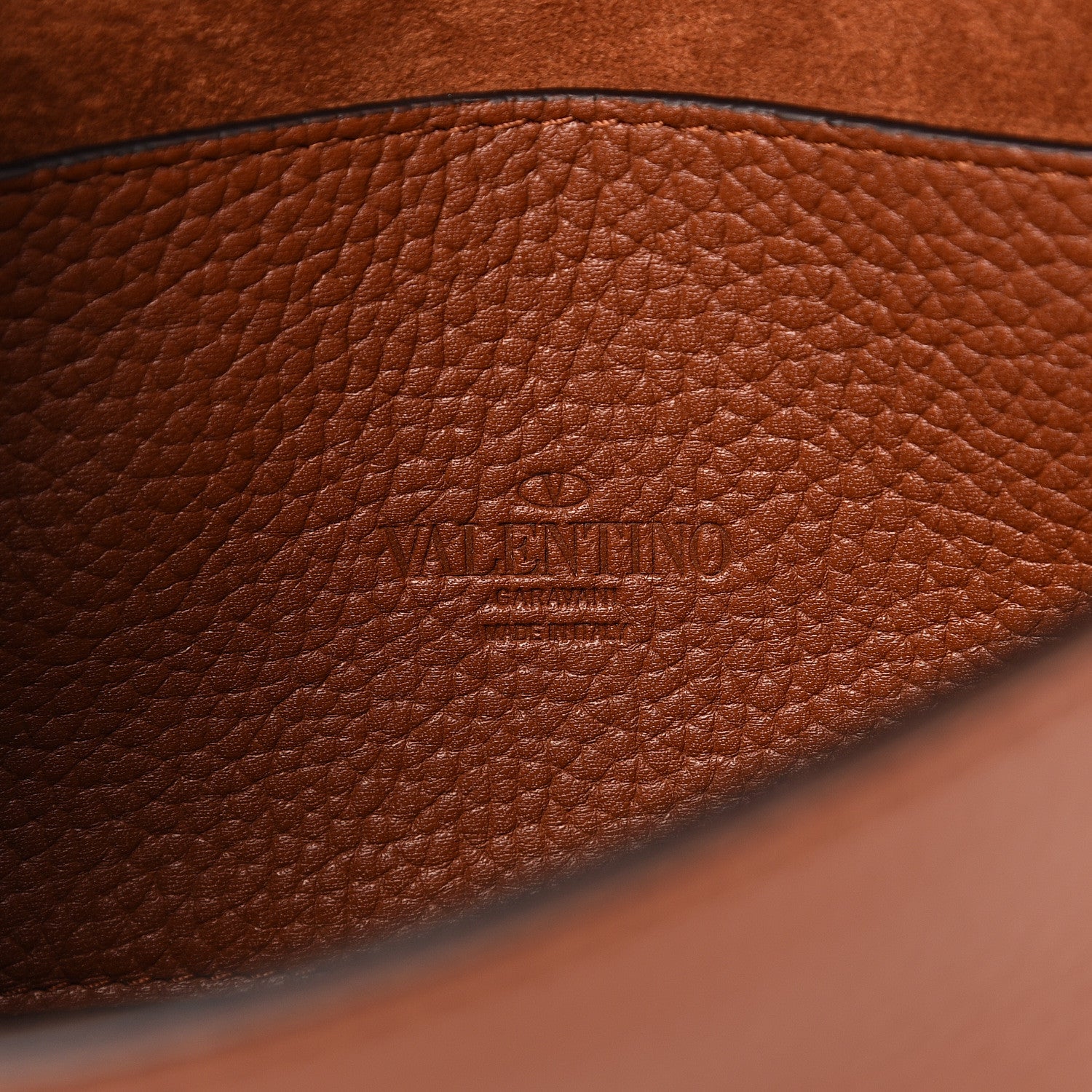 Valentino Garavani Pebbled Calfskin Medium Rockstud Flip Lock Crossbody Bag Bright Cognac 5 of 9