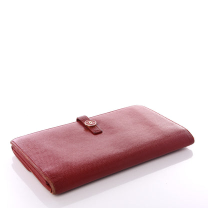 Chanel Grained Calfskin CC Long Wallet Red 3 of 15