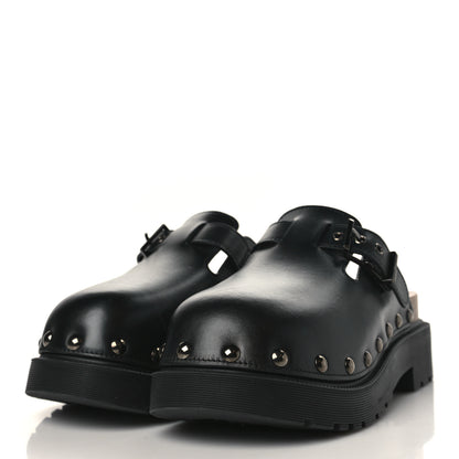 Christian Dior Calfskin Diorquake Buckled Lug Sole 15mm Clogs 38 Black 3 of 8