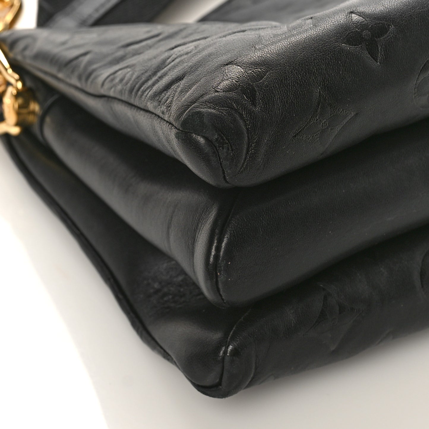 Lambskin Embossed Monogram Coussin PM Black