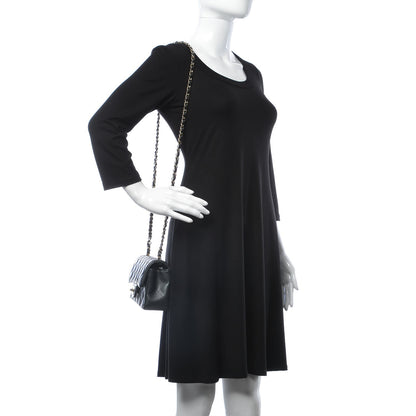 Chanel Caviar Quilted Mini Rectangular Flap Dark Grey 2 of 7