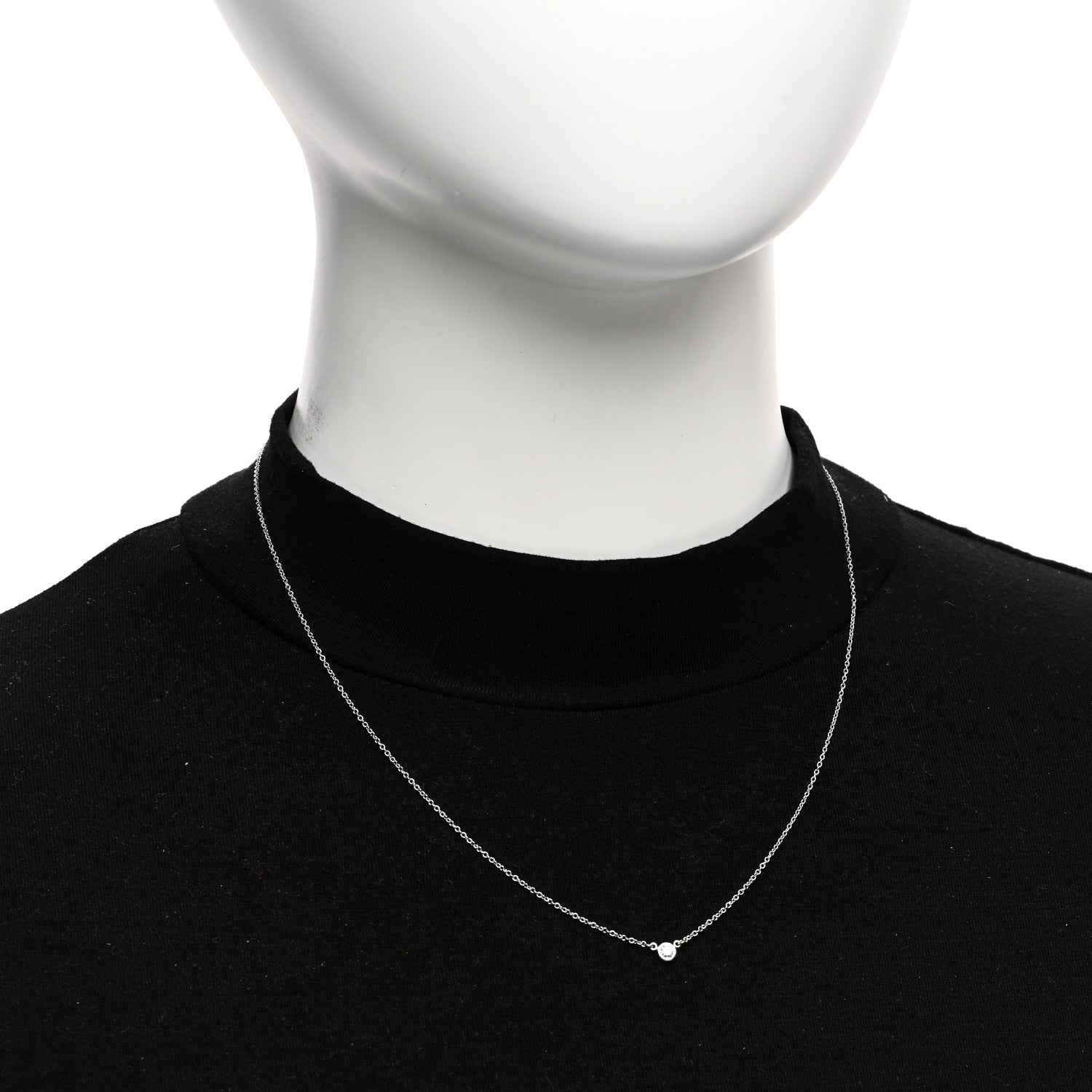 Tiffany Platinum Diamond .10ct Elsa Peretti Diamonds by the Yard Pendant Necklace 2 of 4