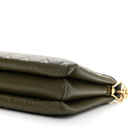 Louis Vuitton Lambskin Embossed Monogram Coussin MM Khaki 10 of 10