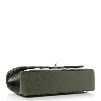 Chanel Caviar Quilted Medium Double Flap Dark Green 4 of 9