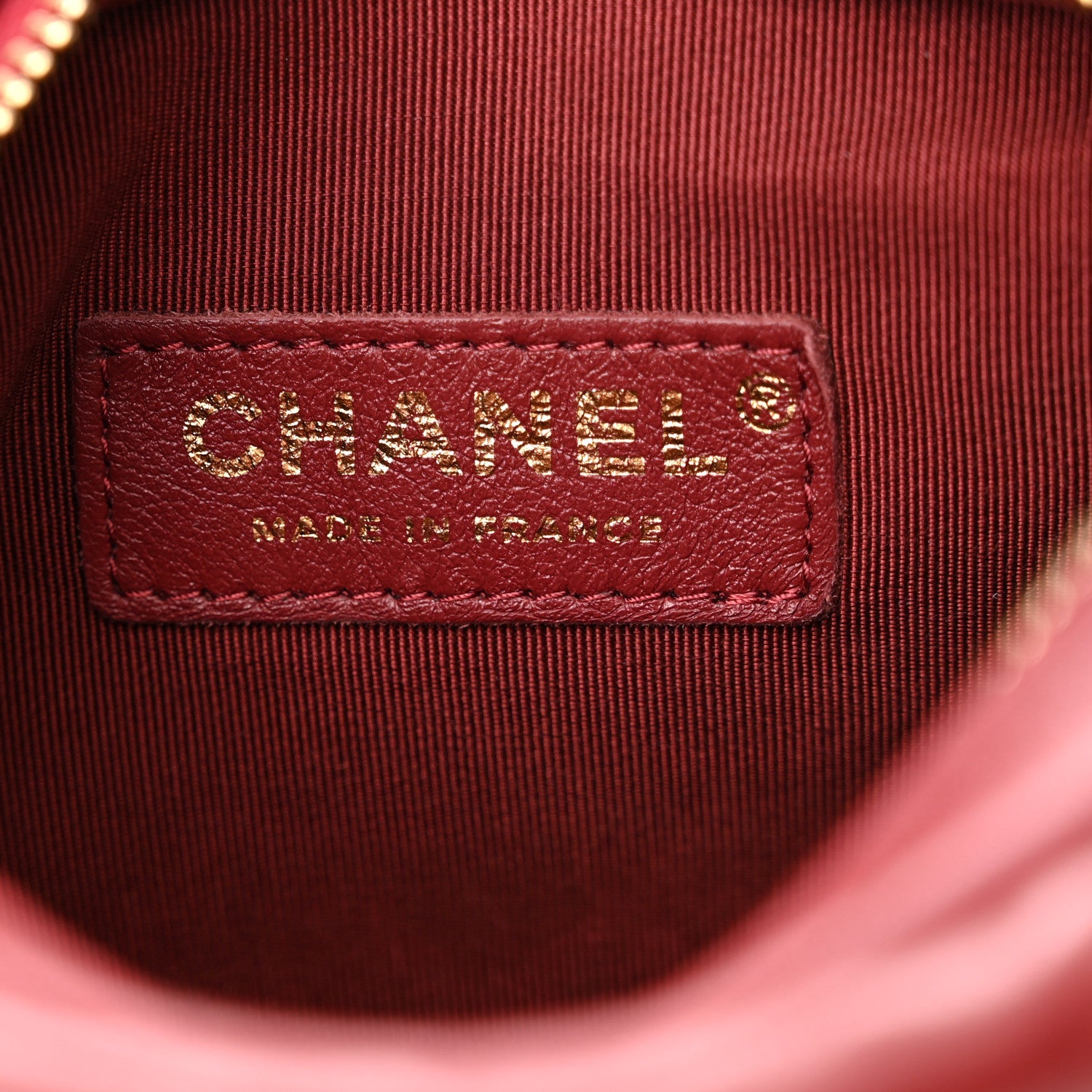 Chanel Lambskin Quilted Small Buckle Camera Case Bag Burgundy 6 of 11