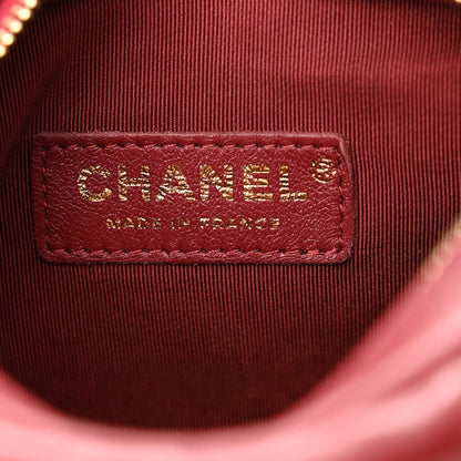 Chanel Lambskin Quilted Small Buckle Camera Case Bag Burgundy 6 of 11