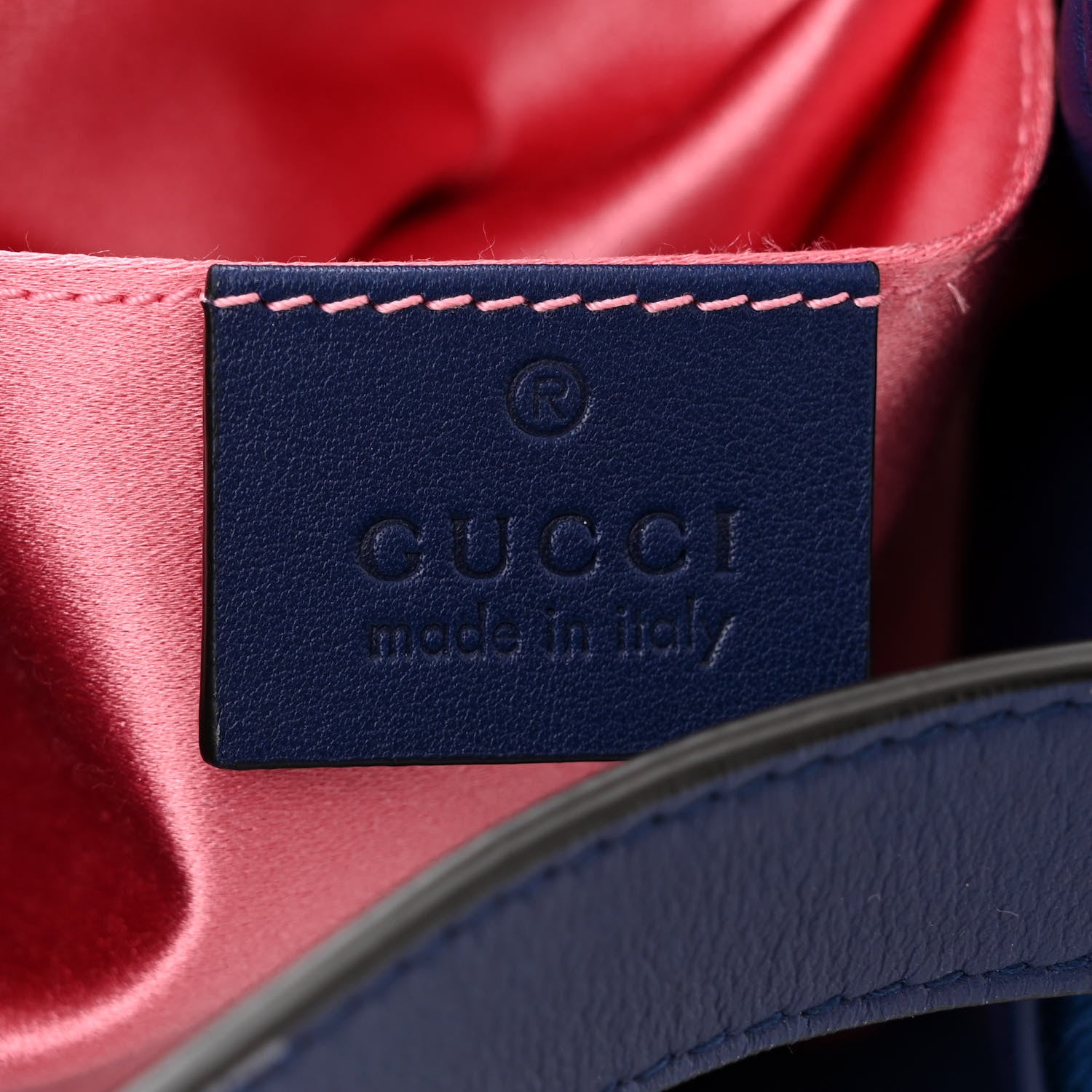 Gucci Velvet Matelasse GG Marmont Bucket Bag Cobalt Blue 6 of 10