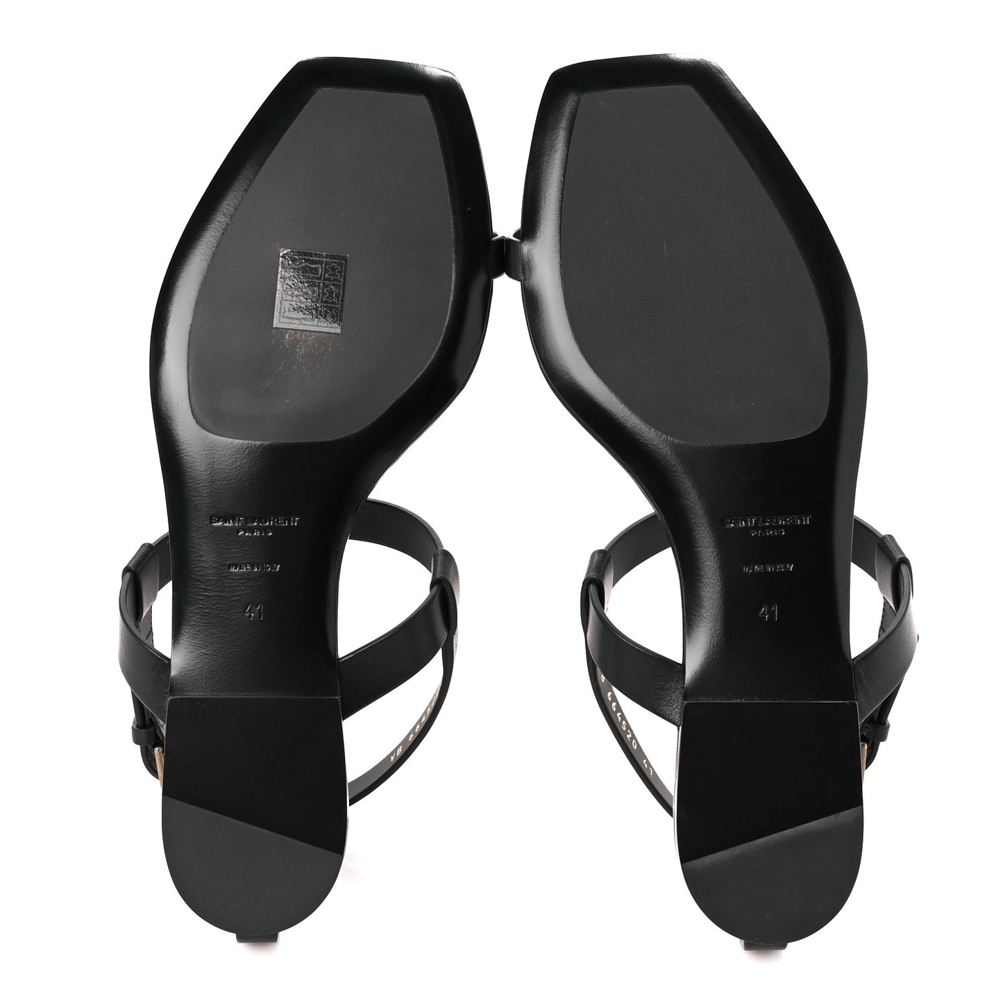 Calfskin Cassandra Monogram Sandals 41 Black