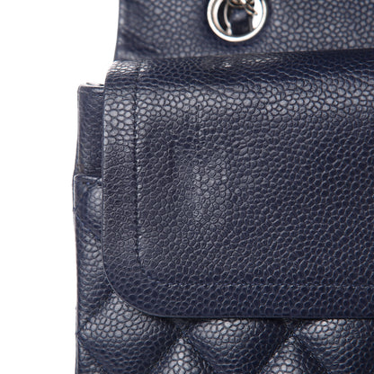 Chanel Caviar Quilted Medium Double Flap Dark Blue 14 of 18