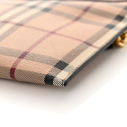 Burberry Haymarket Check Peyton Crossbody Clutch Bag Toffee 11 of 13