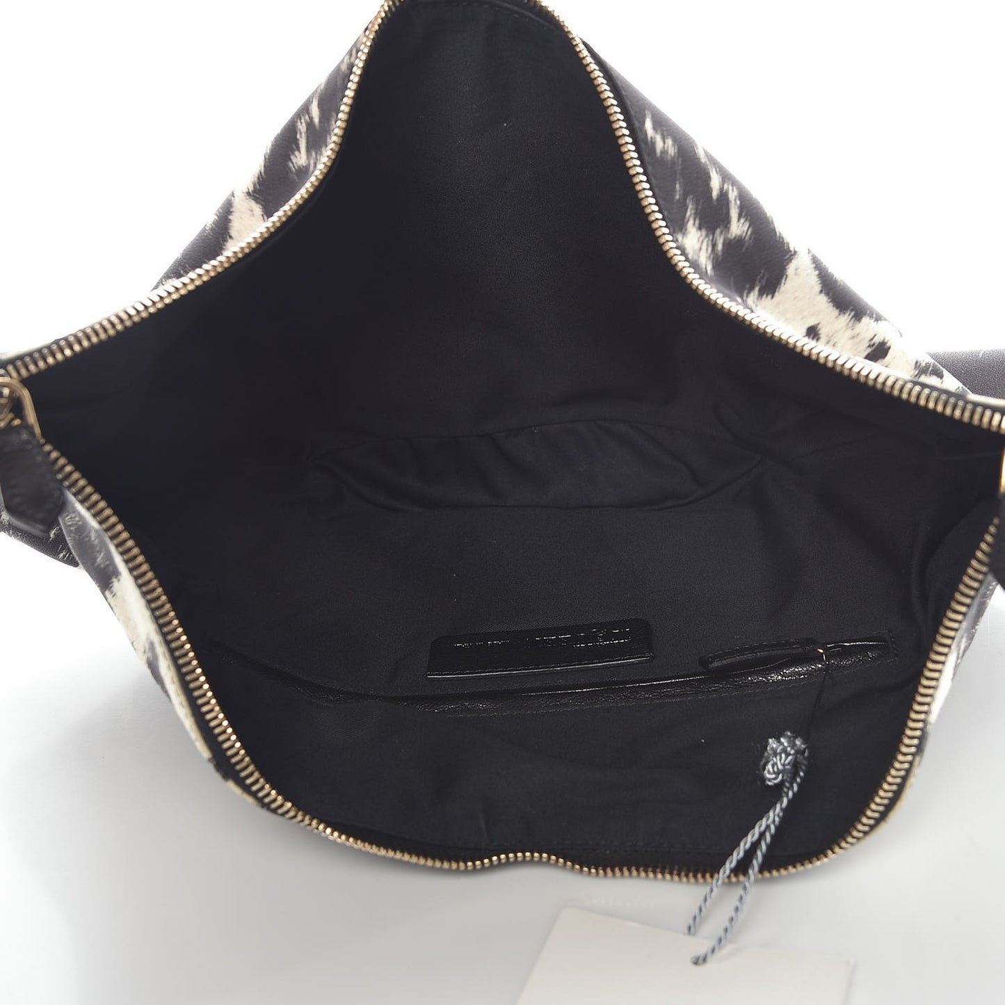 Silk Pony Print De Manta Clutch Black