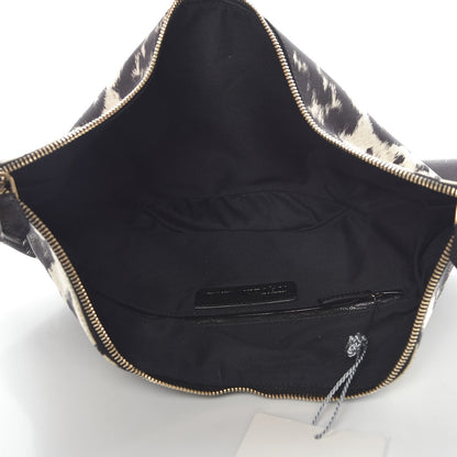 Alexander McQueen Silk Pony Print De Manta Clutch Black 5 of 9