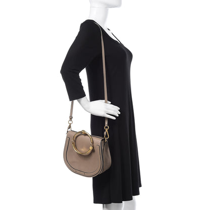 Chloe Calfskin Suede Medium Nile Bracelet Bag Motty Grey 2 of 15