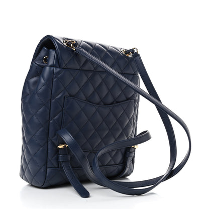 Chanel Calfskin Quilted Small Urban Spirit Backpack Navy 2 of 4