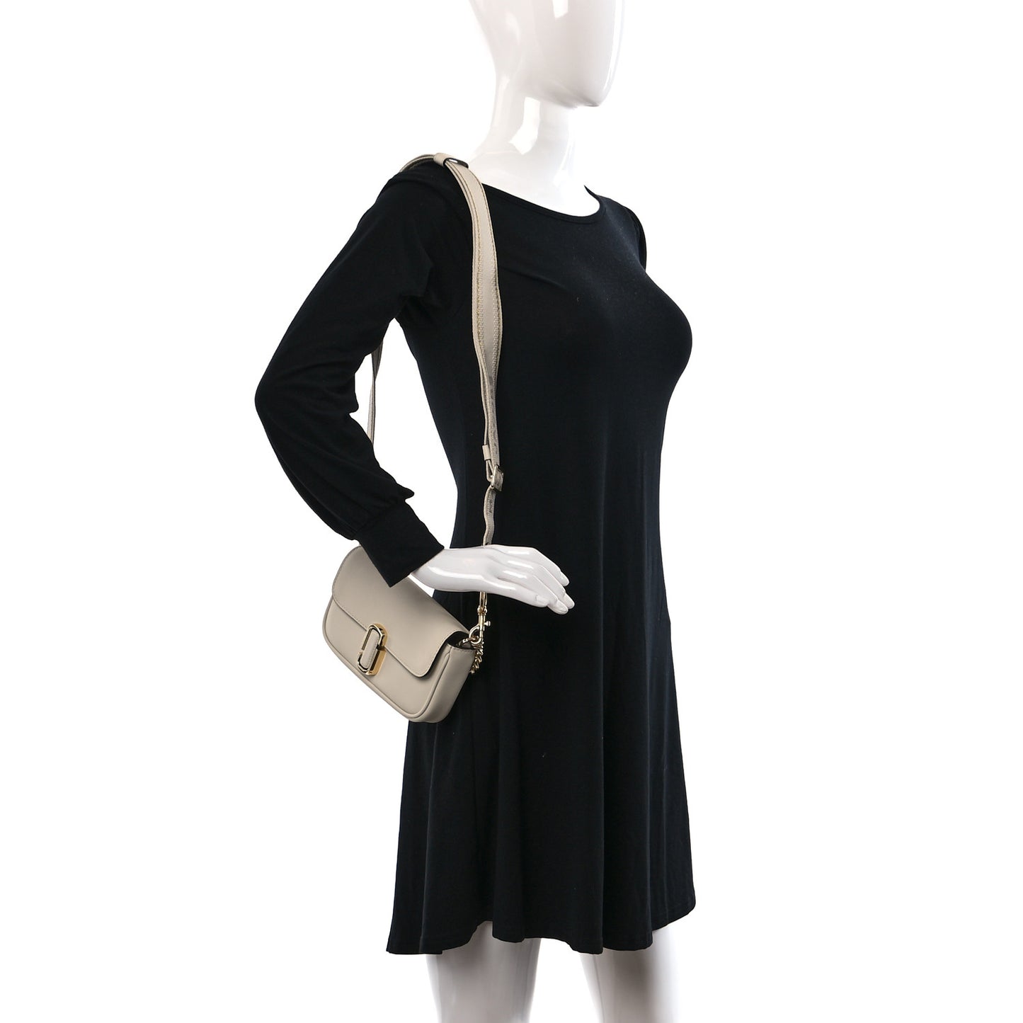 Calfskin Mini The J Marc Shoulder Bag Cloud White