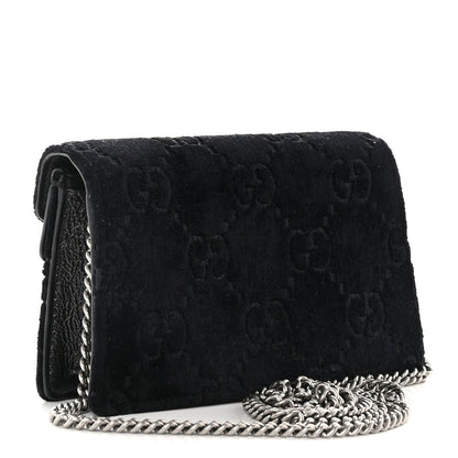 Gucci Velvet Super Mini Dionysus Shoulder Bag Black 3 of 11