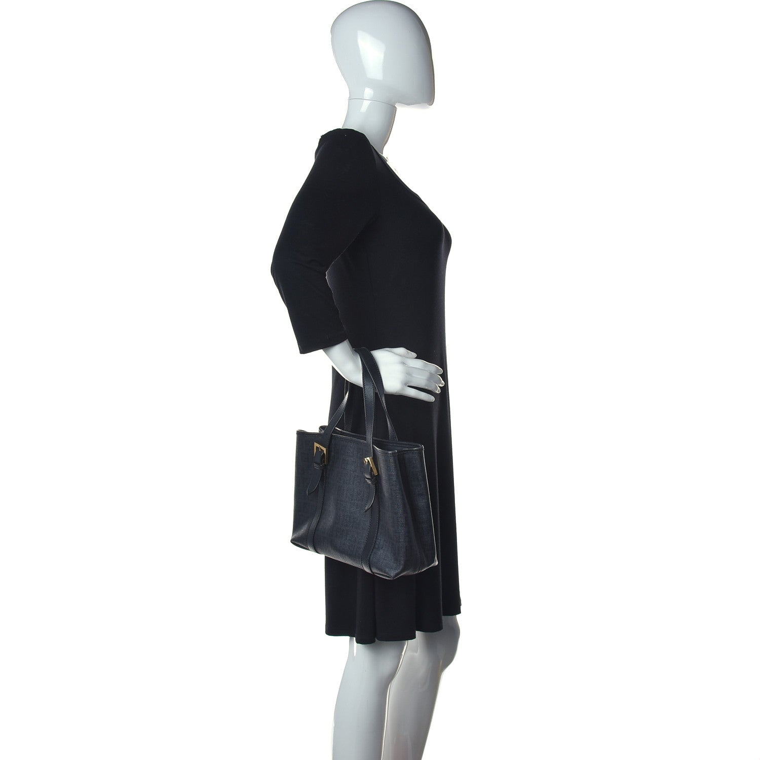 Fendi Zucchino Spalmati Vitello Small Tote Black 2 of 20