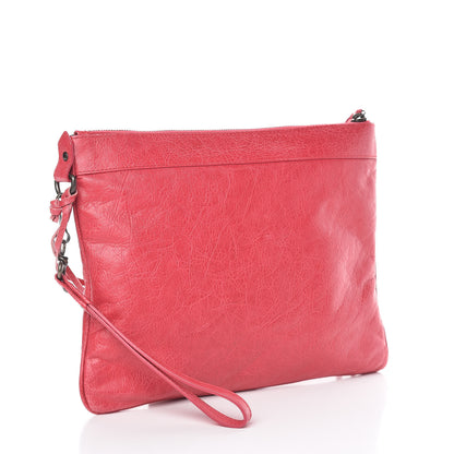 Balenciaga Agneau Classic Hardware Flat Handle Clutch Rose Thulian 3 of 9