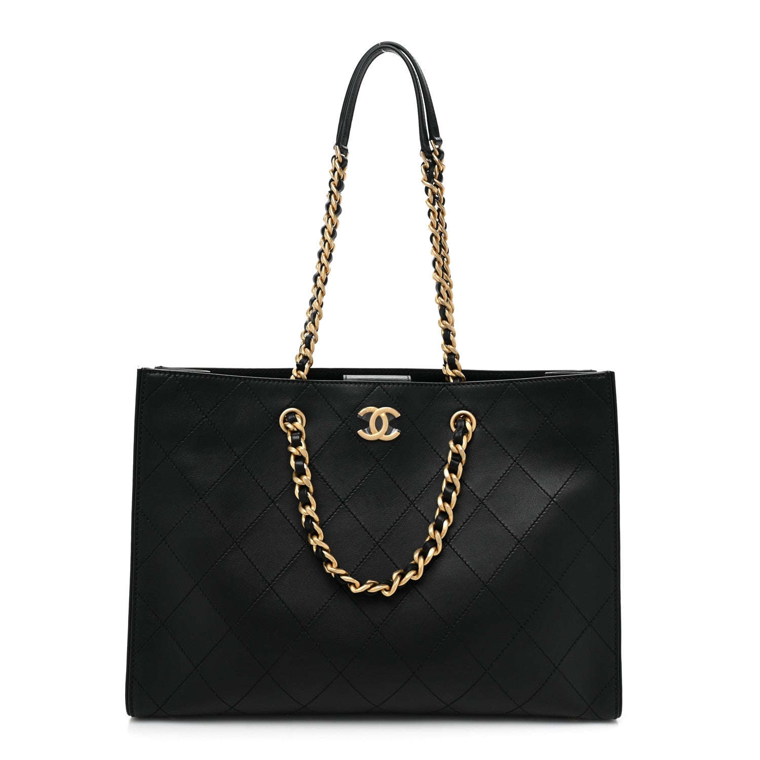 Chanel Calfskin Stitched Large Shopping Tote Black 1 of 11