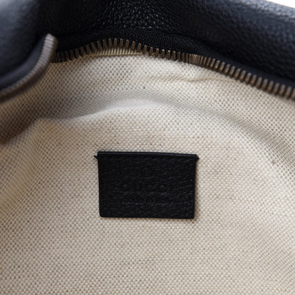 Gucci Grained Calfskin Logo Belt Bag Black 8 of 10
