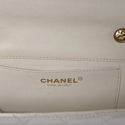 Chanel Patent Quilted Evening Star East West Flap White 5 of 13