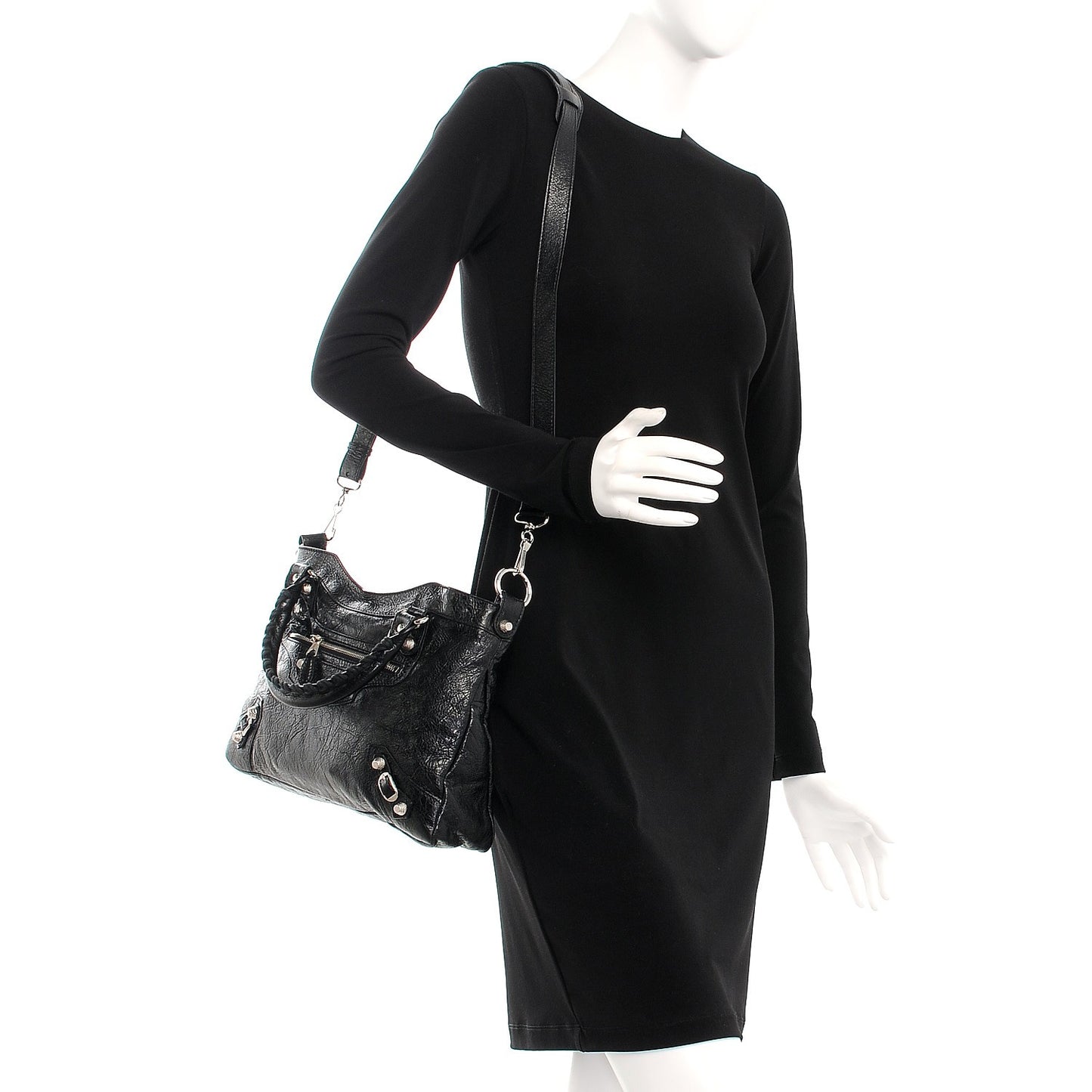 Agneau Giant 12 Silver Hardware Town Black