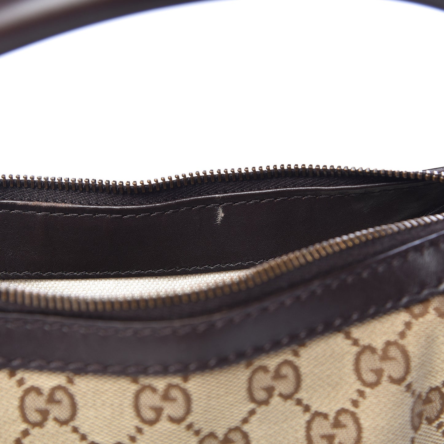 Monogram Small Scarlett Studded Interlocking G Hobo Dark Brown