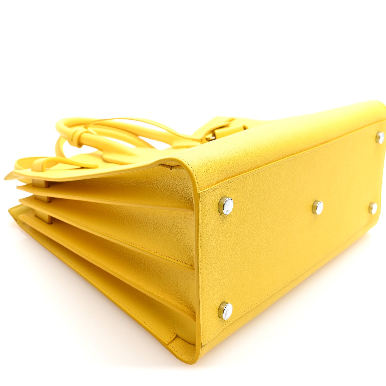 Saint Laurent Grained Calfskin Small Sac De Jour Jaune 7 of 8