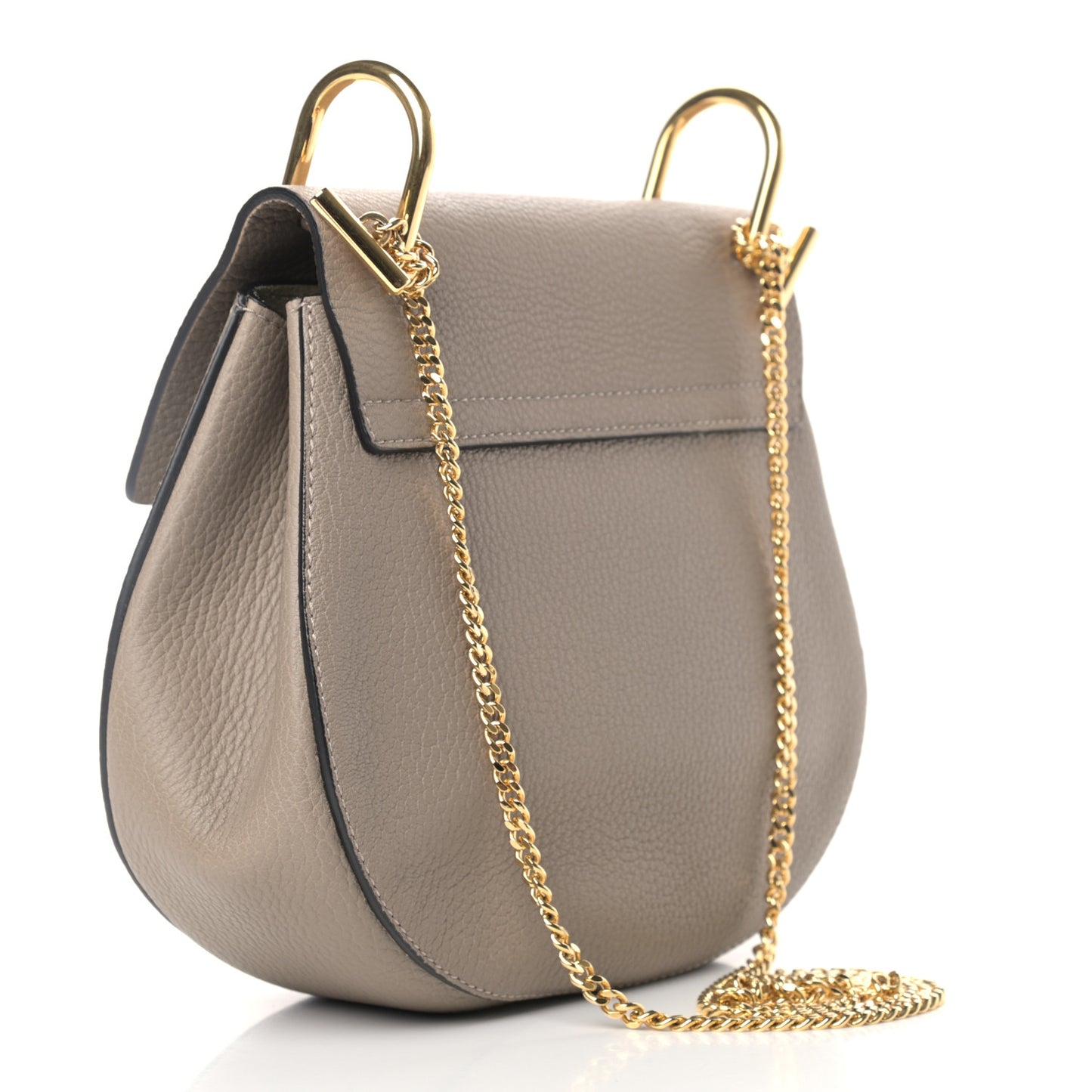 Grained Lambskin Drew Shoulder Bag Motty Grey