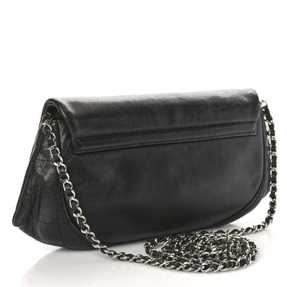 Chanel Lambskin Half Moon Wallet On Chain WOC Black 3 of 9