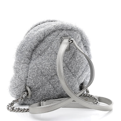 Chanel Lurex Knit Mini Pluto Glitter Backpack Grey 3 of 9