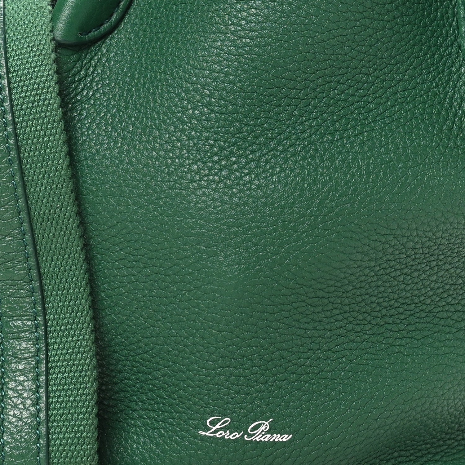 Loro Piana Grained Calfskin Micro Bale Bag Forest Leaves 1790658