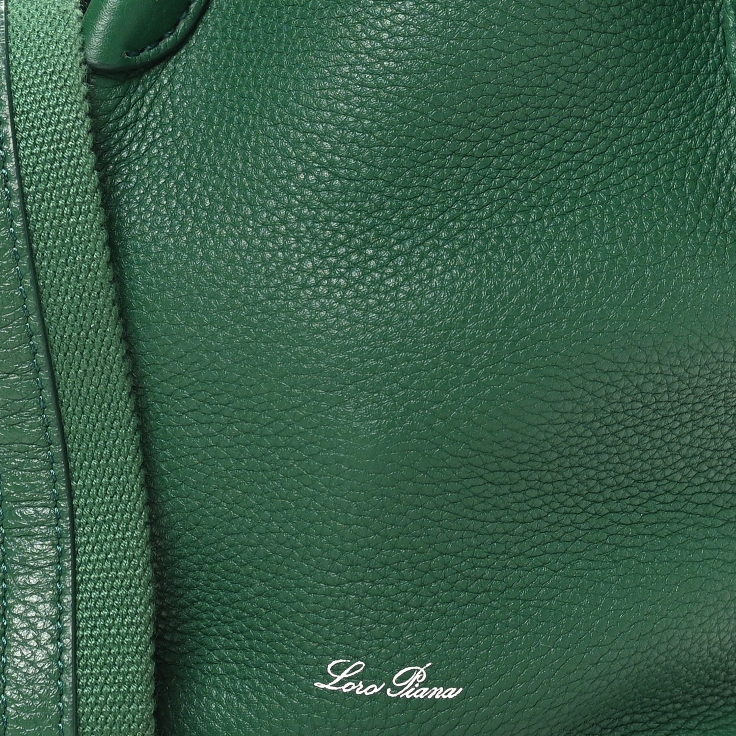 Grained Calfskin Micro Bale Bag Forest Leaves