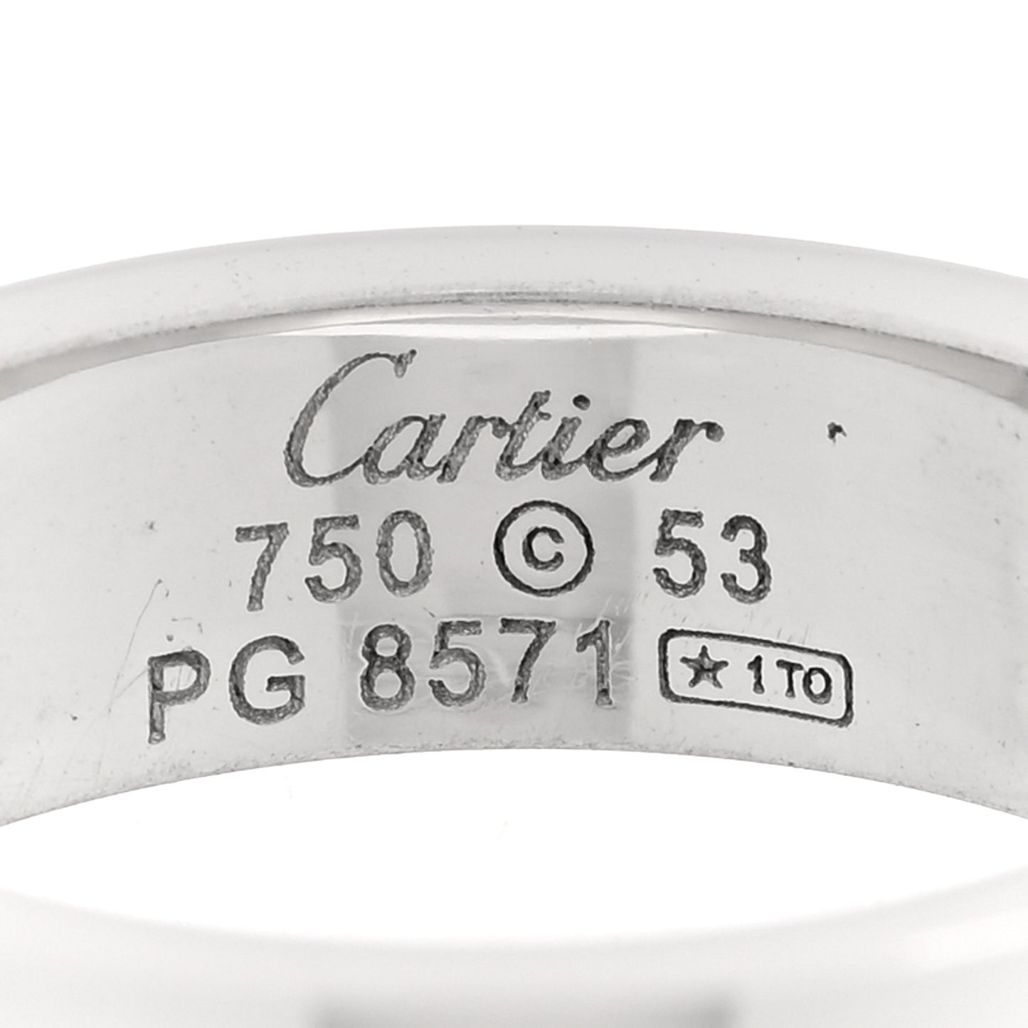 18K White Gold 3 Diamond 5.5mm LOVE Ring