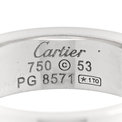 Cartier 18K White Gold 3 Diamond 5.5mm LOVE Ring 4 of 4