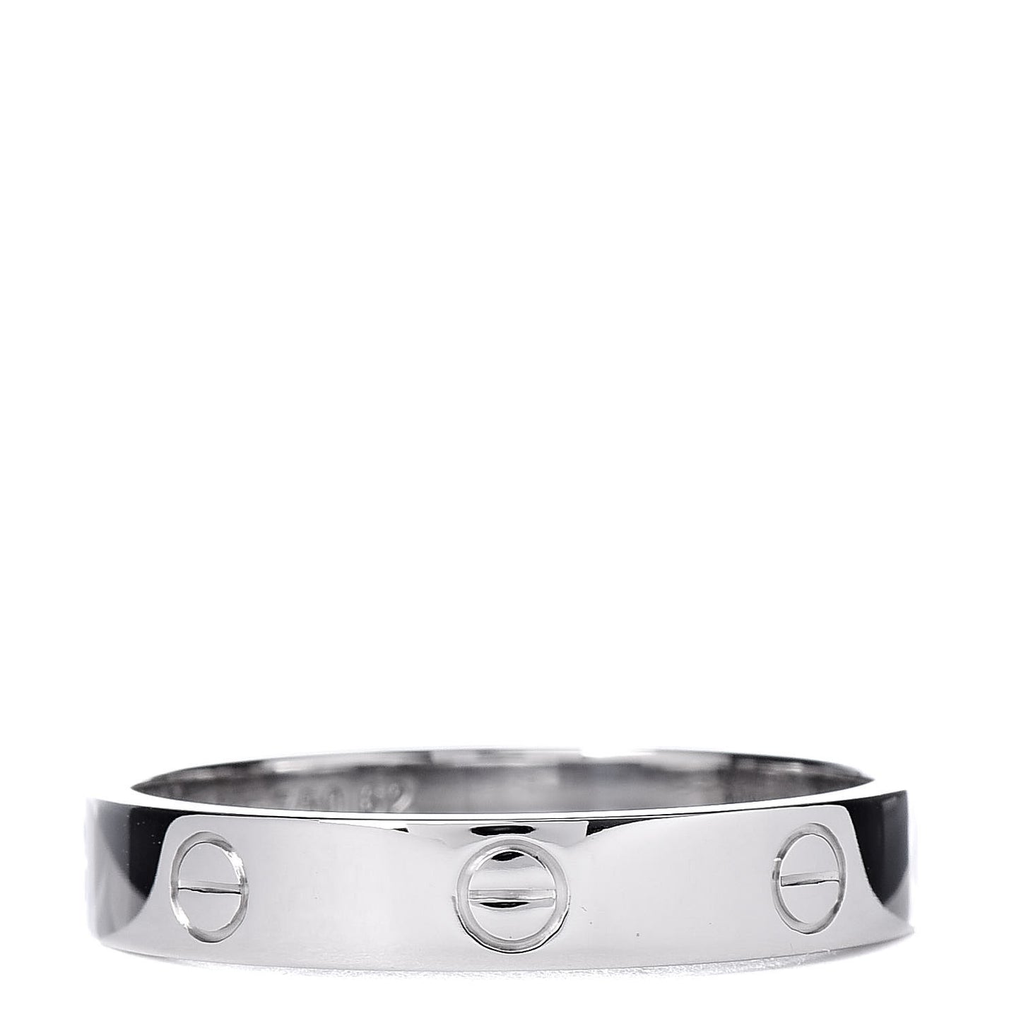 18K White Gold 3.5mm LOVE Wedding Band Ring 62 10