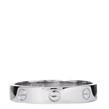 Cartier 18K White Gold 3.5mm LOVE Wedding Band Ring 62 10 1 of 5