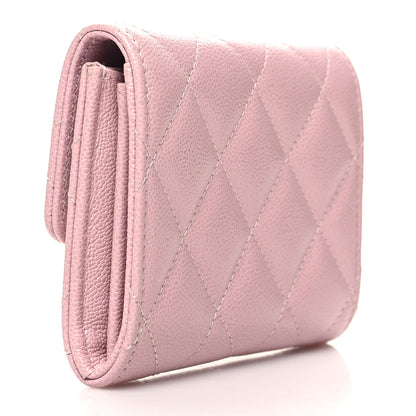 Chanel Caviar Quilted Studded CC Flap Card Holder Light Pink 3 of 10