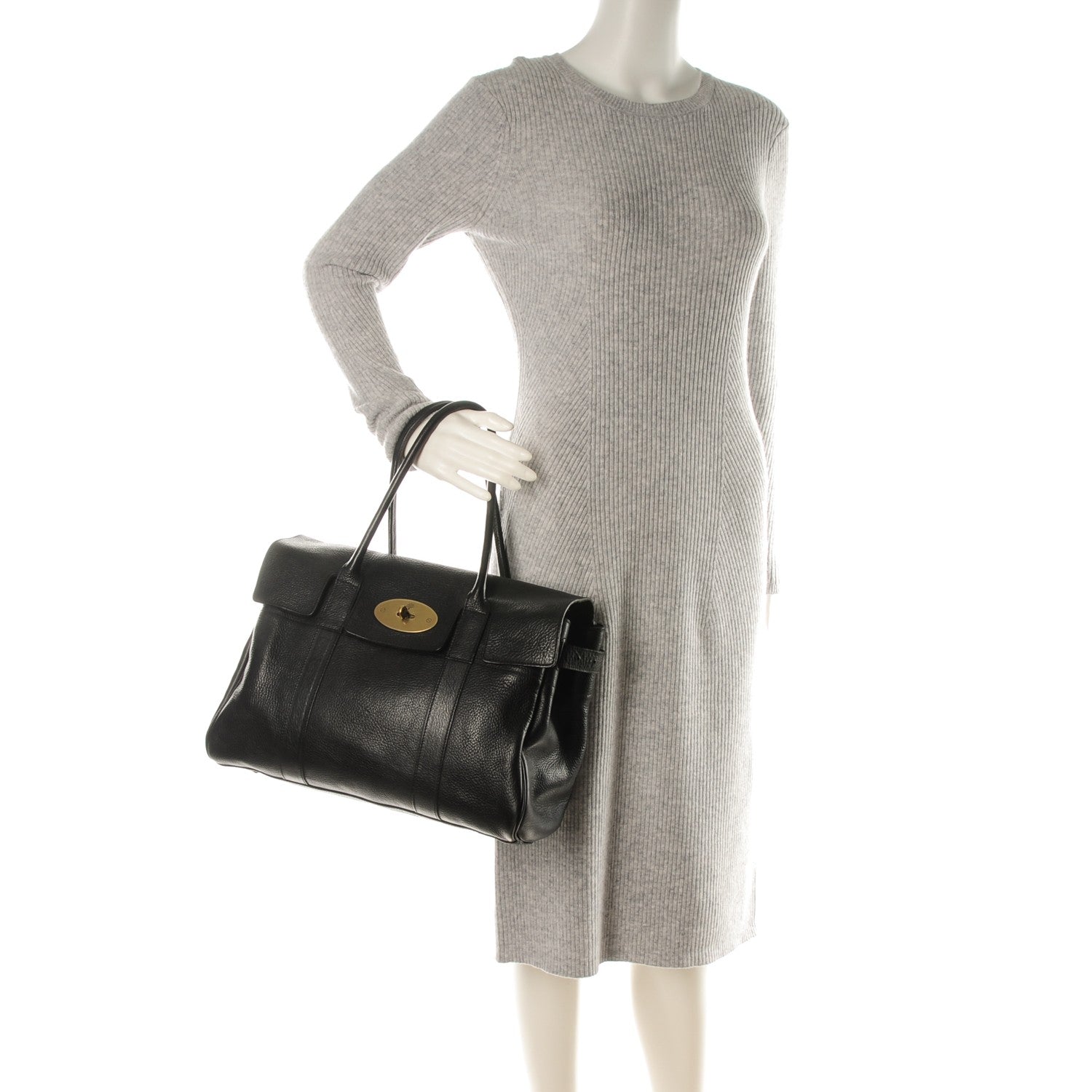 Mulberry Natural Leather Bayswater Black 2 of 10