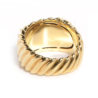 David Yurman 18K Yellow Gold Cable Cigar Band Ring 7 3 of 6